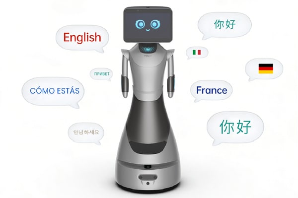 仿生交互与多语言智能接待系统